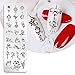 Stamping Plates Nail Art Set Flower Minimalist Geometric Lines Leaves Pattern Theme Image DIY Nail Art Stamp Plate Stamper Kit 6Pcs