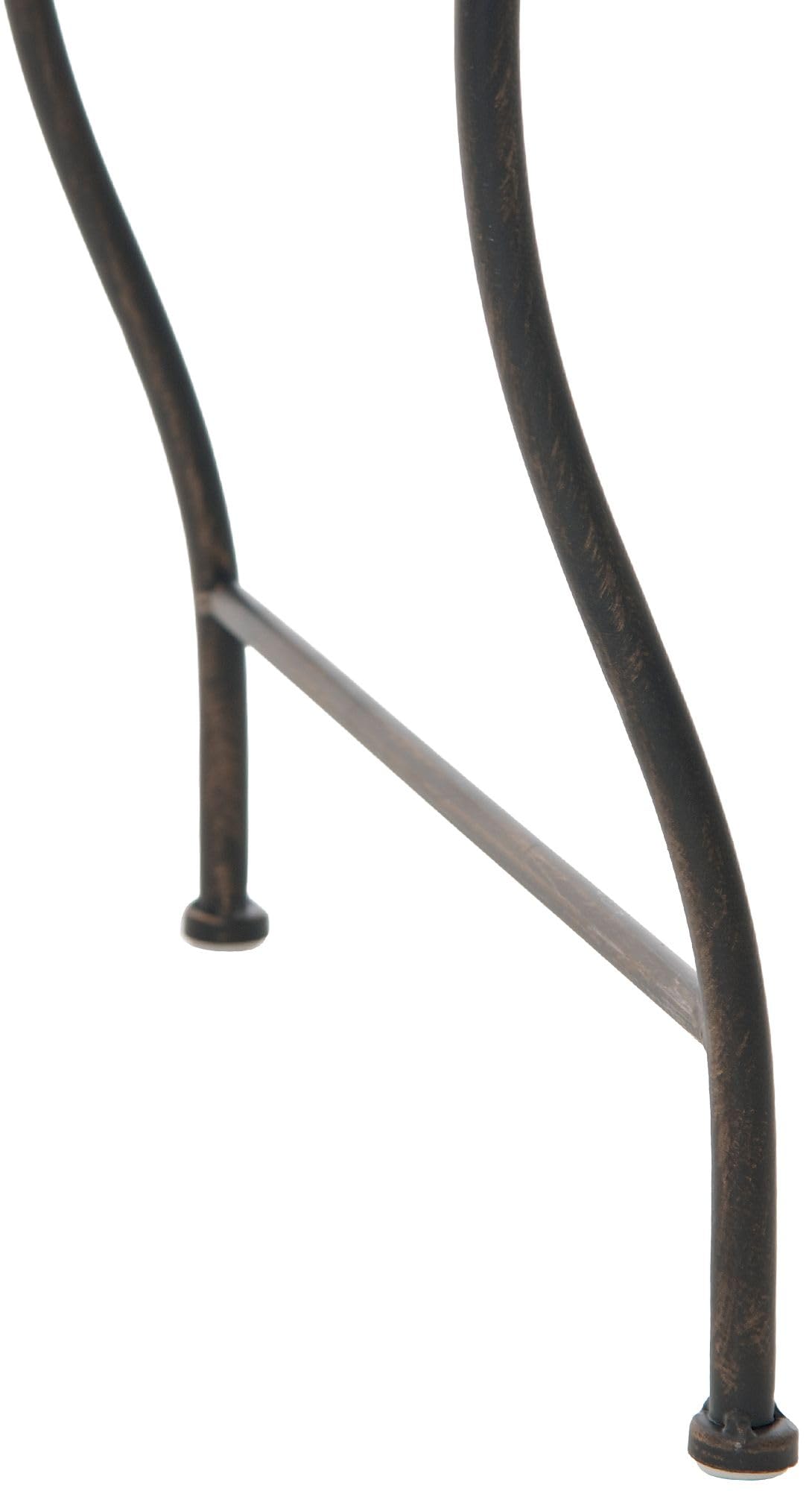 CLP Tavolino da Giardino in Ferro Zarina, Stile Liberty Romantico, Idrorepellente, Bronzo