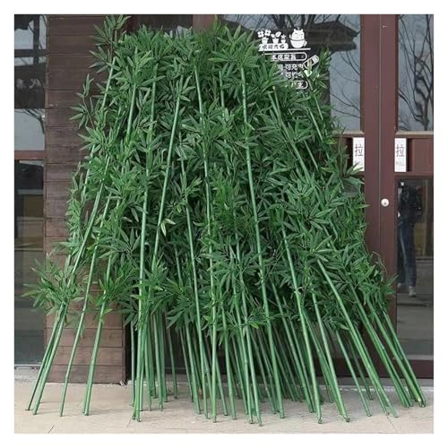 Bambú artificial de hojas realistas y troncos naturales para uso interior y exterior