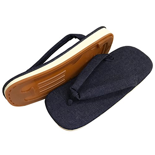 Edoten Made in Japan Setta Sandals. Amezoko Rubber Sole. XL All Denim