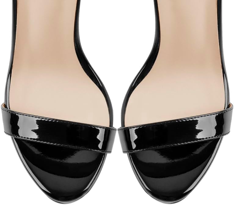 Image of Platform Stiletto High Heels for Women, Round Open Toe Ankle Strap Sexy Heeled Sandals for Wedding Party Dress