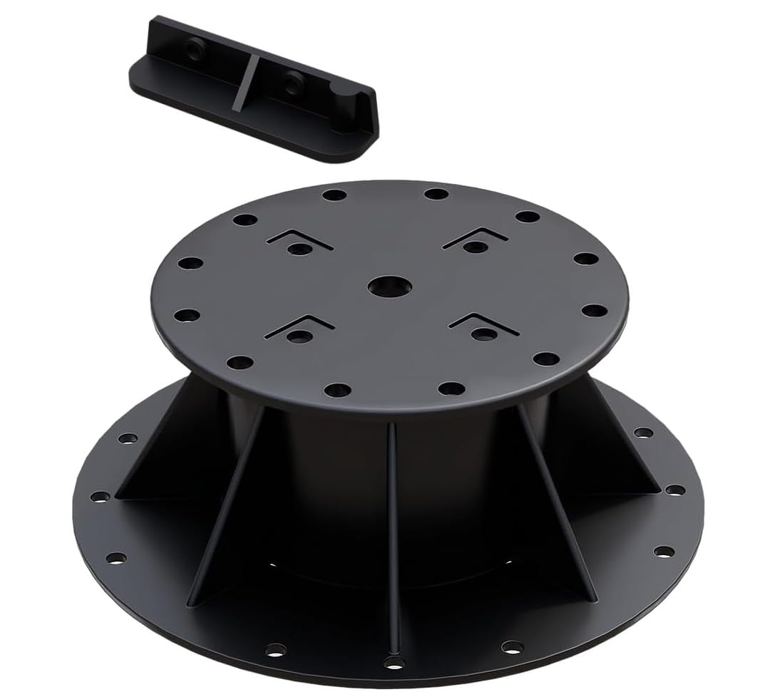 Ceta Adjustable Decking Pedestal, Pack of 10, 28mm-76mm, Shed Base, Riser Bearing Support, Shed Support, Feet Suitable for DIY Projects, Deck Levelling, Shed Levelling, Holds 900kg (52mm-82mm)
