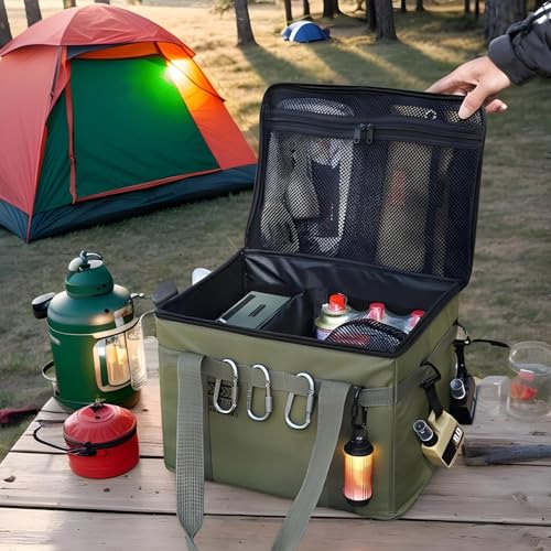 Storage Bag for Camping,Storage Duffle Bag Insulated - Heat-Resistant Cookware Organizer Pouch Large Capacity for Hiking Backpacking Beach Tents Traveling2