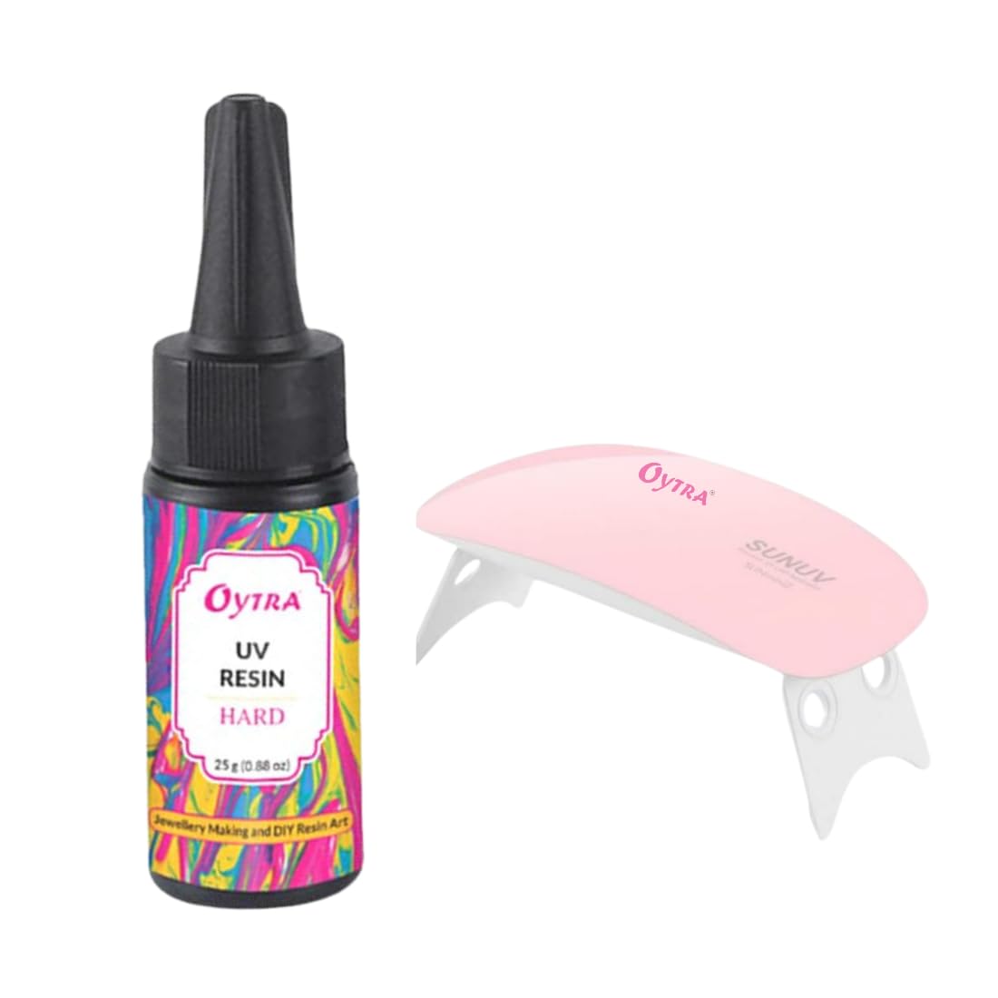 Oytra UV Resin Hard With Lamp for Jewelry Making Casting Craft Materials Clear Coat High Gloss Finish Transparent Liquid for Keychain Pendant Jewellery for Beginners Artists Professionals-image-13