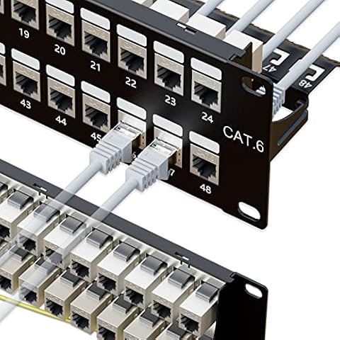 iwillink Ekranowany panel krosowy Cat6, 48 portów ze złączem Keystone RJ45