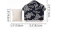 Vista 4 de Odoria 1/12 Silla en miniatura Sillón Casa de muñecas Muebles Accesorios, Azul Oscuro