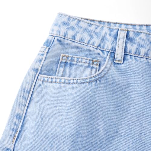 Women's Casual Loose High Waist Washed Straight Leg Wide Leg Jeans Pocket Embroidery Decoration Jeans4