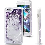 iPhone 6 Case,iPhone 6 Cover,iPhone 6 Liquid Case,NSSTAR Creative Design Flowing Liquid Floating Luxury Bling Glitter Sparkle Stars Hard Case for Apple iPhone 6 with 4.7 inch Screen (Stars:Purple)