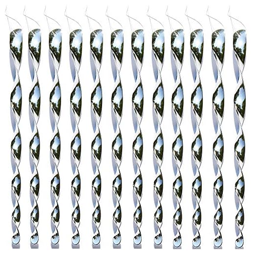 BOELLRUNO 12 st reflekterande fågelavskräckande stänger fågelskrämmer stänger reflekterande spiral tvättande fågelavskräckande enhet för att skrämma fåglar duvor borta håll fåglar borta från ditt hem