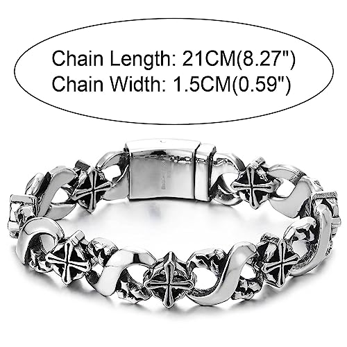 Pulsera Infinity Número 8 para Hombre en Acero Inoxidable miniatura 7