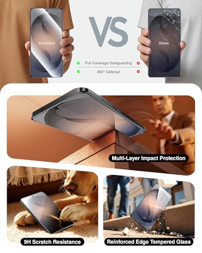 SMARTDEVIL 3 Pack Screen Protector for Samsung Galaxy S26 Plus Ultrasonic Fingerprint Anti-Shatter 9H Tempered Glass Easy Install - image 3