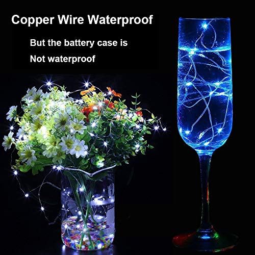 22 Pack LED Fairy Lights, 1M 10 LED Battery Operated String Lights Copper Wire Light for Home Garden Christmas Wedding Party Halloween Concerts Bars Clubs Hotels Indoor Outdoor Decoration (Cool White)