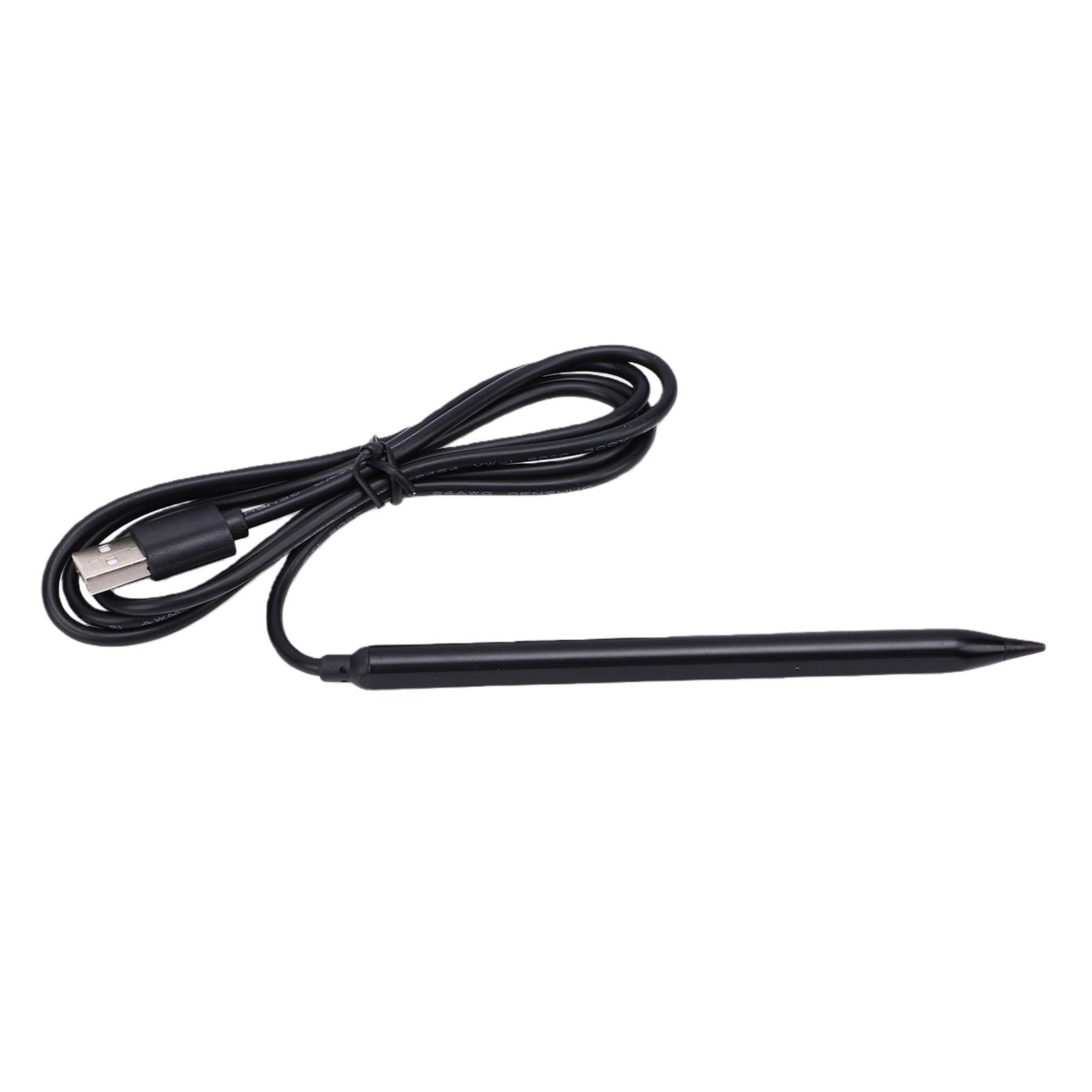 Alomejor Lápiz óptico Alimentado por USB Pantalla Táctil Capacitiva Industrial de Alta Sensibilidad para Tabletas y Teléfonos Negro 1 M (0442 Conector de Interfaz USB Negro en Uso)