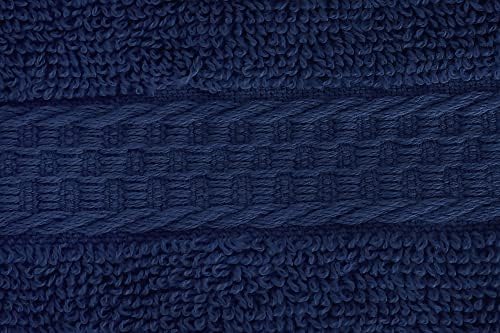Utopia Towels Premium Washcloth Set (30 x 30 CM) 100% Cotton Face Cloths, Highly Absorbent and Soft Feel Fingertip Towels (12-Pack) (Navy)