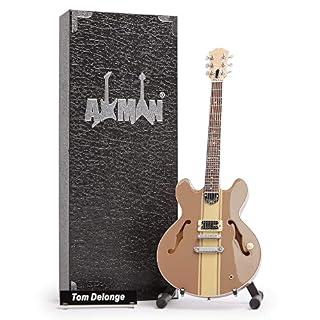 Réplique de guitare miniature Tom Delonge – Cadeaux musicaux – Fait à la main – Échelle 1/4 – Avec boîte de présentation… - Les Beatles, Paul McCartney, John Lennon, RIngo Starr, George Harrison