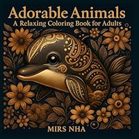 "Adorable Animals: A Whimsical Coloring Adventure": A Relaxing Coloring Book For Adults: "A Mindful Coloring Experience to Soothe Your Soul" B0F67FR4BR Book Cover