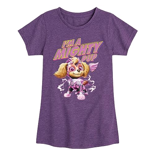 HYBRID APPAREL - Paw Patrol The Movie - I'm A Mighty Pup - Toddler & Youth Girls Short Sleeve Graphic T-Shirt