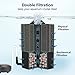 AQQA Aquarium Sponge Filter Submersible Fish Tank Filter Ultra Quiet Aeration Bio Sponge Corner Filter for Breeding Fry Betta Shrimp Fish Tank (Small for 5-20 Gallon)