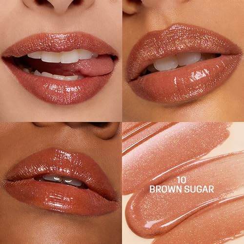 Image of Colors Queen Lip Luminizer Gloss | Non-Sticky & High Shine Glossy Finish | Gives Fuller Lip Effect & Extra Hydration | Long Lasting Lip Gloss for Women Enriched with Shea Butter (Brown Suger, 9ml)
