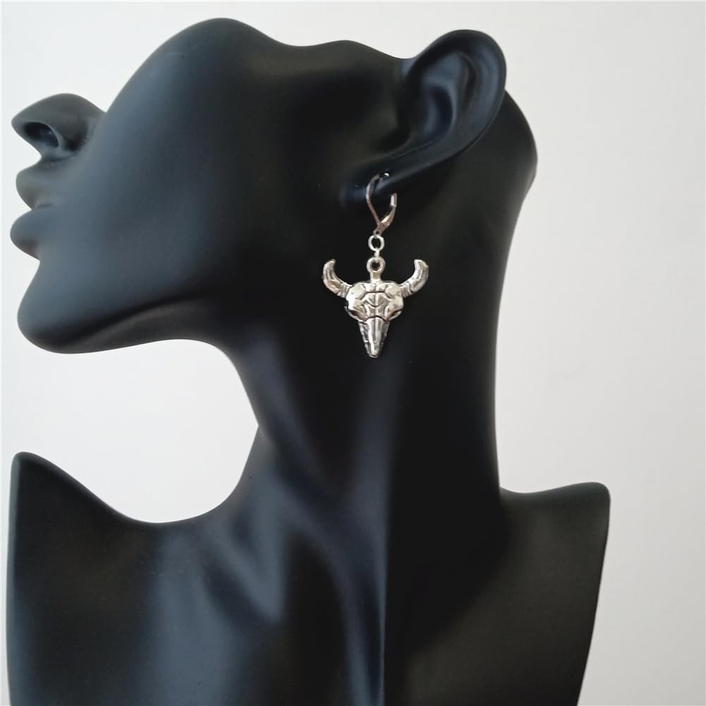 Cool Cowboy Leverback Earrings, Cow Head Ear Clip for Man Woman, Creative Country Jewelry - Image 5