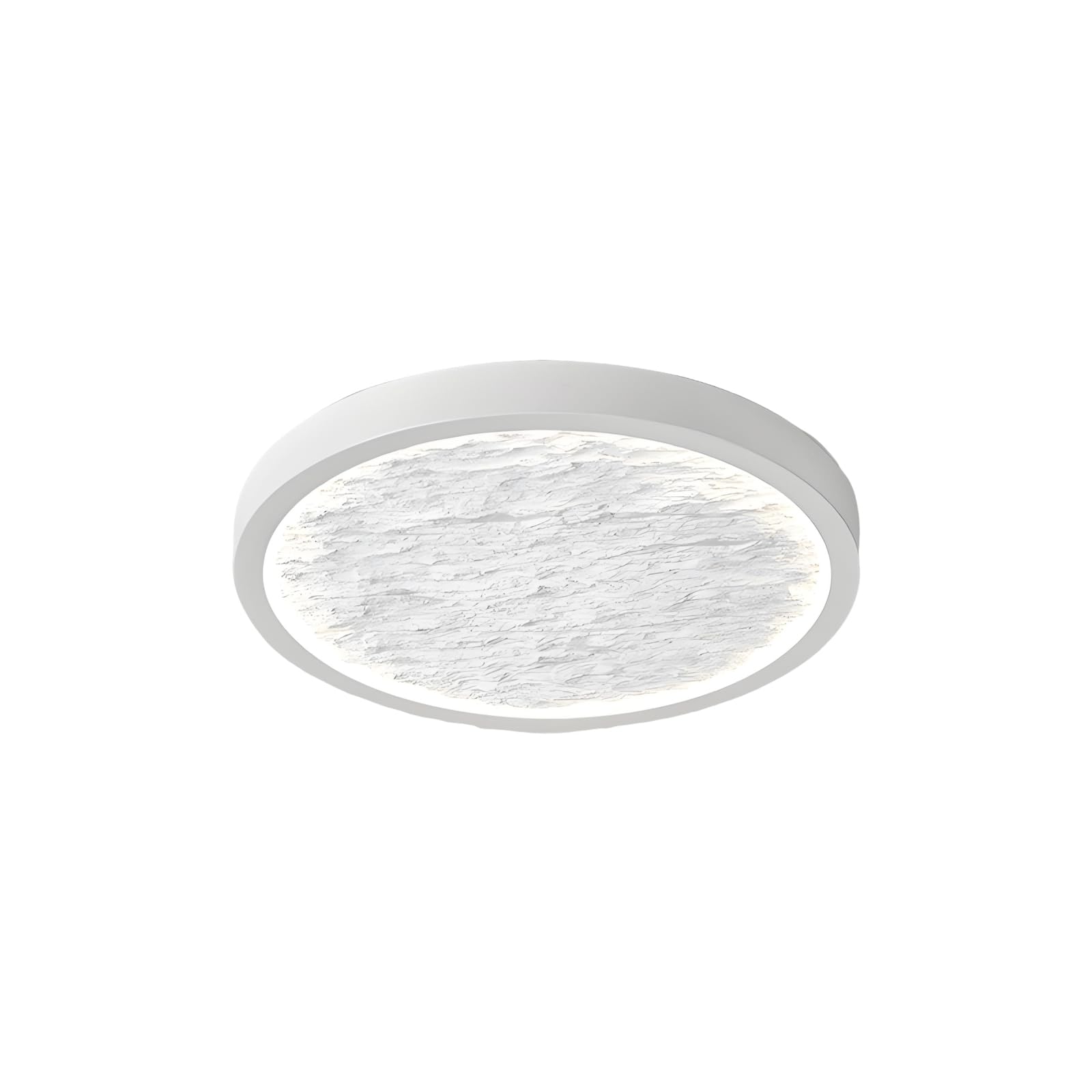 YNVIOZM French Country Flush Mount Ceiling Light, Vintage White Carved Medallion Round LED Lighting Fixtures 1.5in Ultra-Thin Ceiling Lamp for Hallway Bedroom Living Room Dining Room