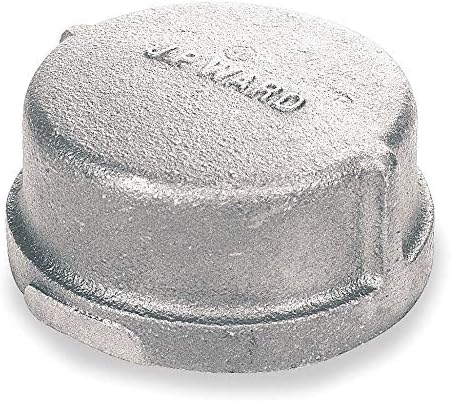 Cap, 3 in, NPT, Galvanized Malleable Iron Pack of 2