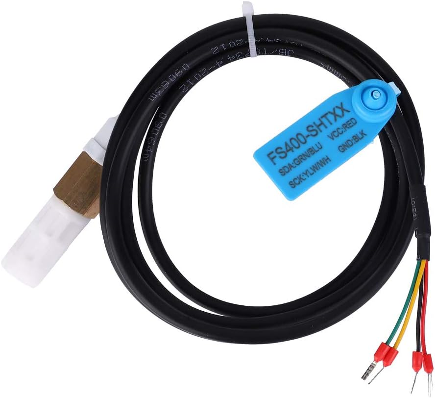 FS400 SHT3X Temperature Humidity Sensor, Digital Temperature Humidity Sensor with Copper Plastic Housing, High Accuracy Temperature Measurement Tool for Soil (SHT31)