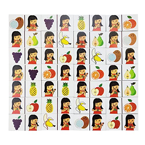 Jogo De Dominó De Frutas Em Libras Ilustrado Pedagógico 28 Peças Carlu Brinquedos