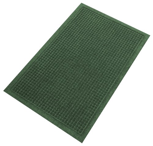 Guardian Ecoguard Indoor Wiper Floor Mat, Recycled Plastic And Rubber, 3' X 5', Green #TOP4