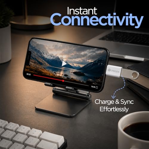 Image of UNIGEN Type-C to Lightening Converter | Supports 27W Fast Charging & 480Mbps Data Transfer | Compatible with iPhone 14 /13, iPad & More