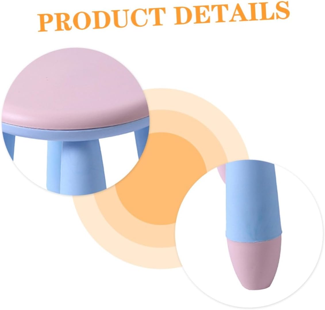 Gadpiparty ’s Cartoon Bear Stool Anti-Slip Plastic Footstool Thickened Small Stool for Shoe Changing and Home Use, Cute Pink Seat and Preschoolers