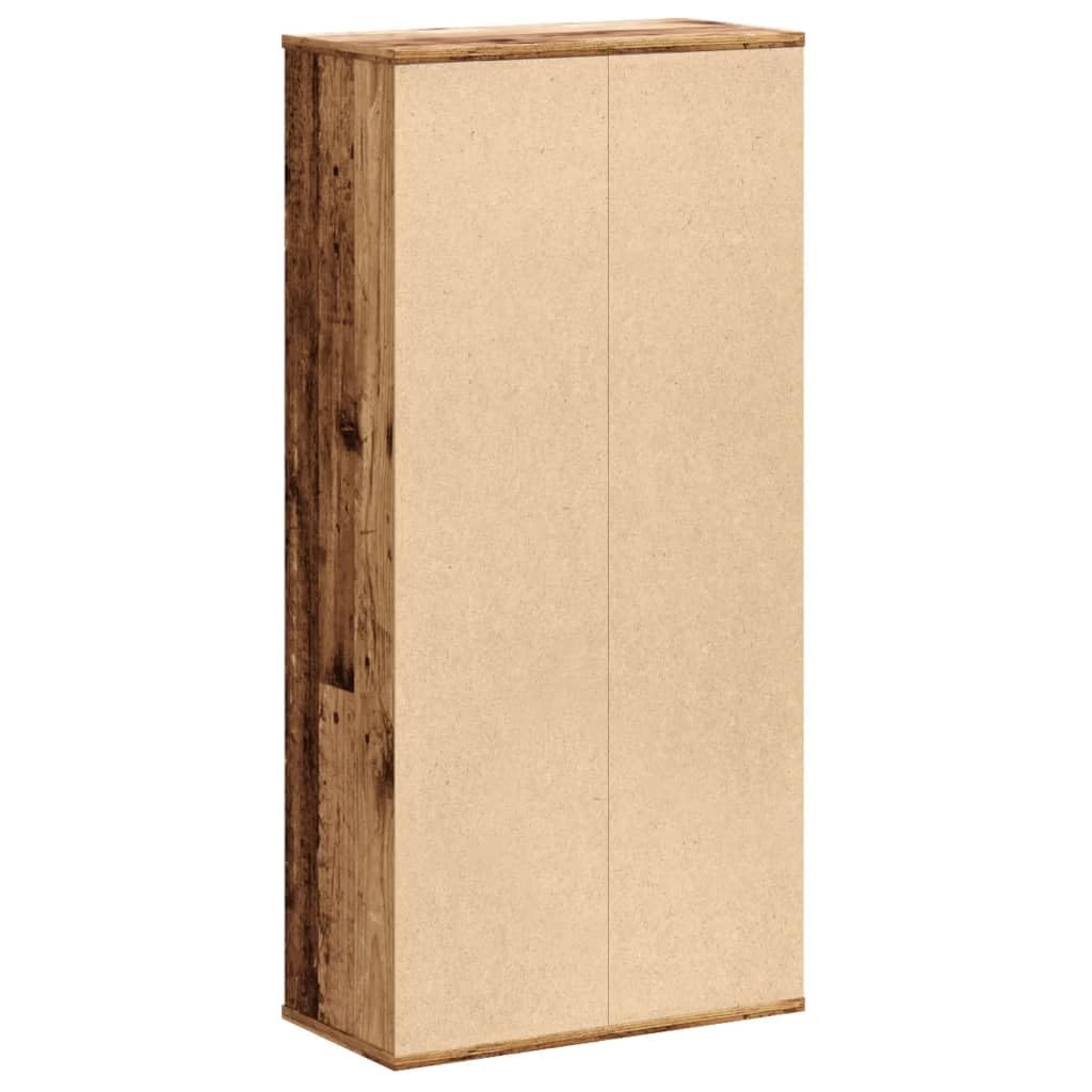 Libreria effetto legno anticato, 50 x 25 x 105 cm, divisorio con 7 scomparti, per soggiorno, ufficio, camera da letto, corridoio