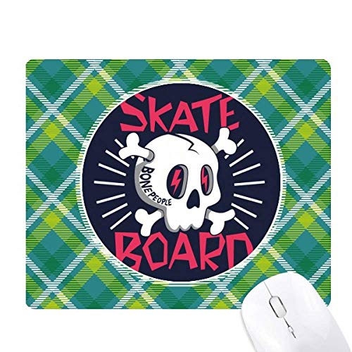 Tapis de souris squelette indien et totem vert antidérapant pour bureau