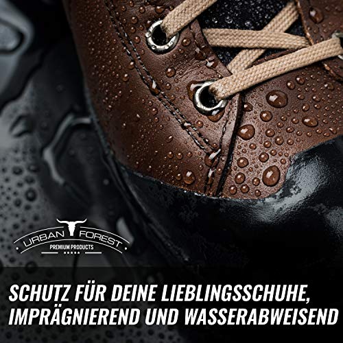 URBAN FOREST Schuhcreme Schuhwachs Braun mit Bienenwachs & Avocado-Öl | Lederpflege für Schuhe als Imprägnierwachs | Schuhpflege & Schuhreinigung | Schuhe pflegen mit Premium Shoe Wax 150ml