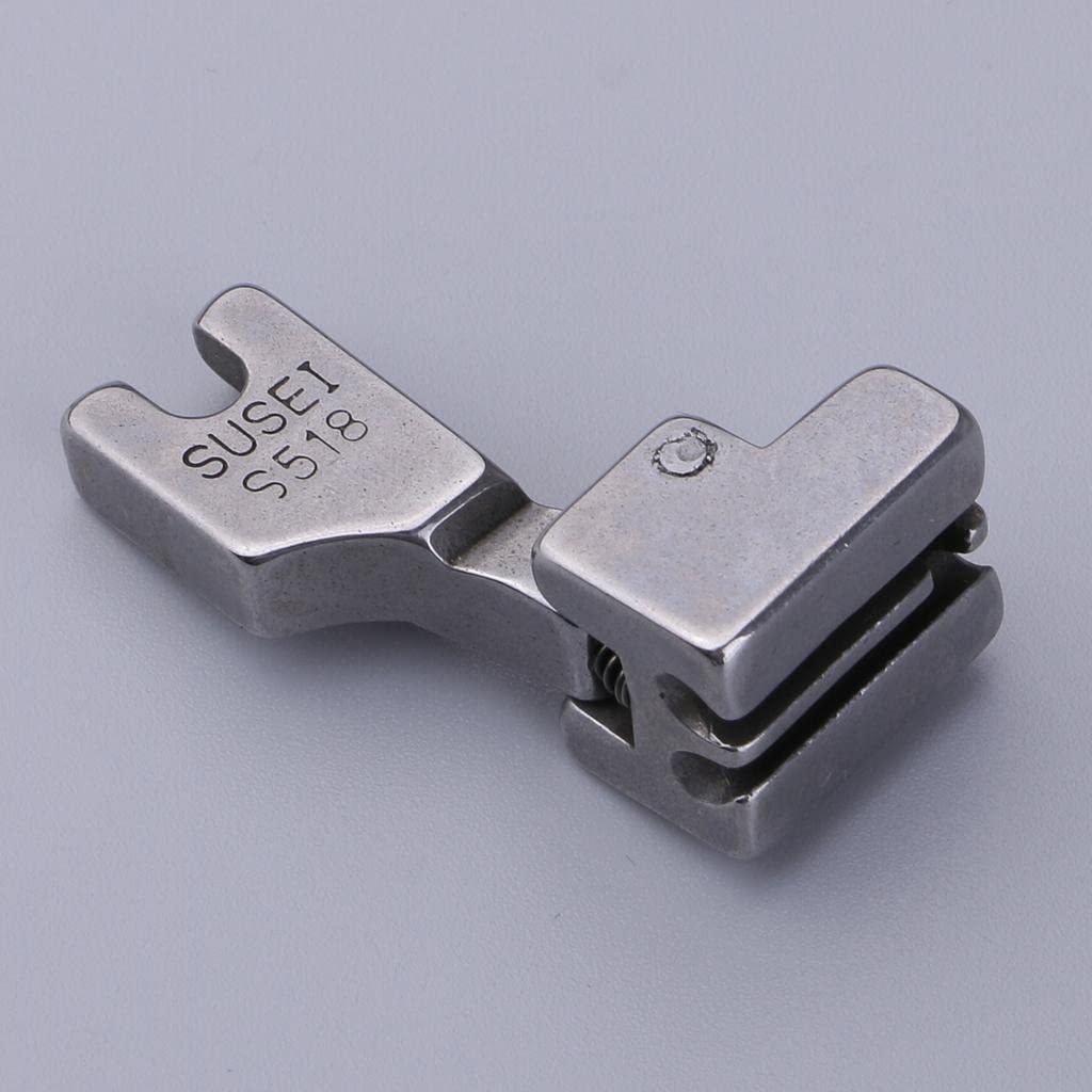 perfk - Piede da Cucito, Chiusura Lampo High Shank per Macchine da Cucire con Gambo Alto, Metallo, S518