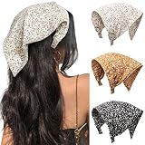 HAIMEIKANG Floral Hair Scarf Headbands for Women Boho Hair Bandanas Scarf for Women Triangle Head Ke