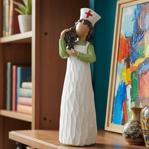 Statue d'infirmière miniature stable pour décoration de bureau