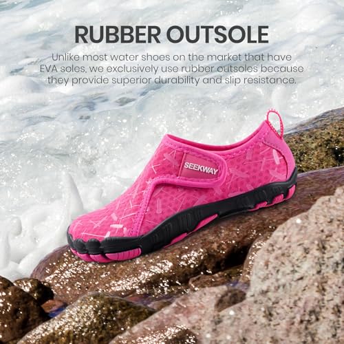 Image of SEEKWAY Barefoot Water Shoes for Kids - Wide Toe Box and Quick-Dry Sand Shoes Toddler for Hiking Swim Beach Pool Kayak Sport Accessories, Camping Essentials Non-Slip for Boys Girls Sizes