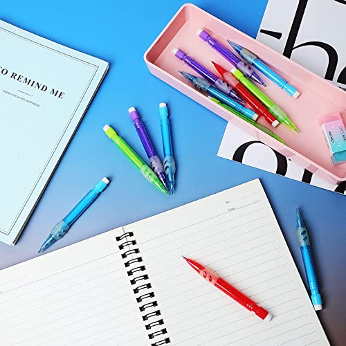 Gersoniel Assorted Mini Mechanical Pencils 0.7 Mm Automatic Pencils With Mini Erasers Mini Pens Stationery Supplies For Home, Office, School Supplies, Writing, Drawing, Drafting (32 Pieces), Red #TOP3