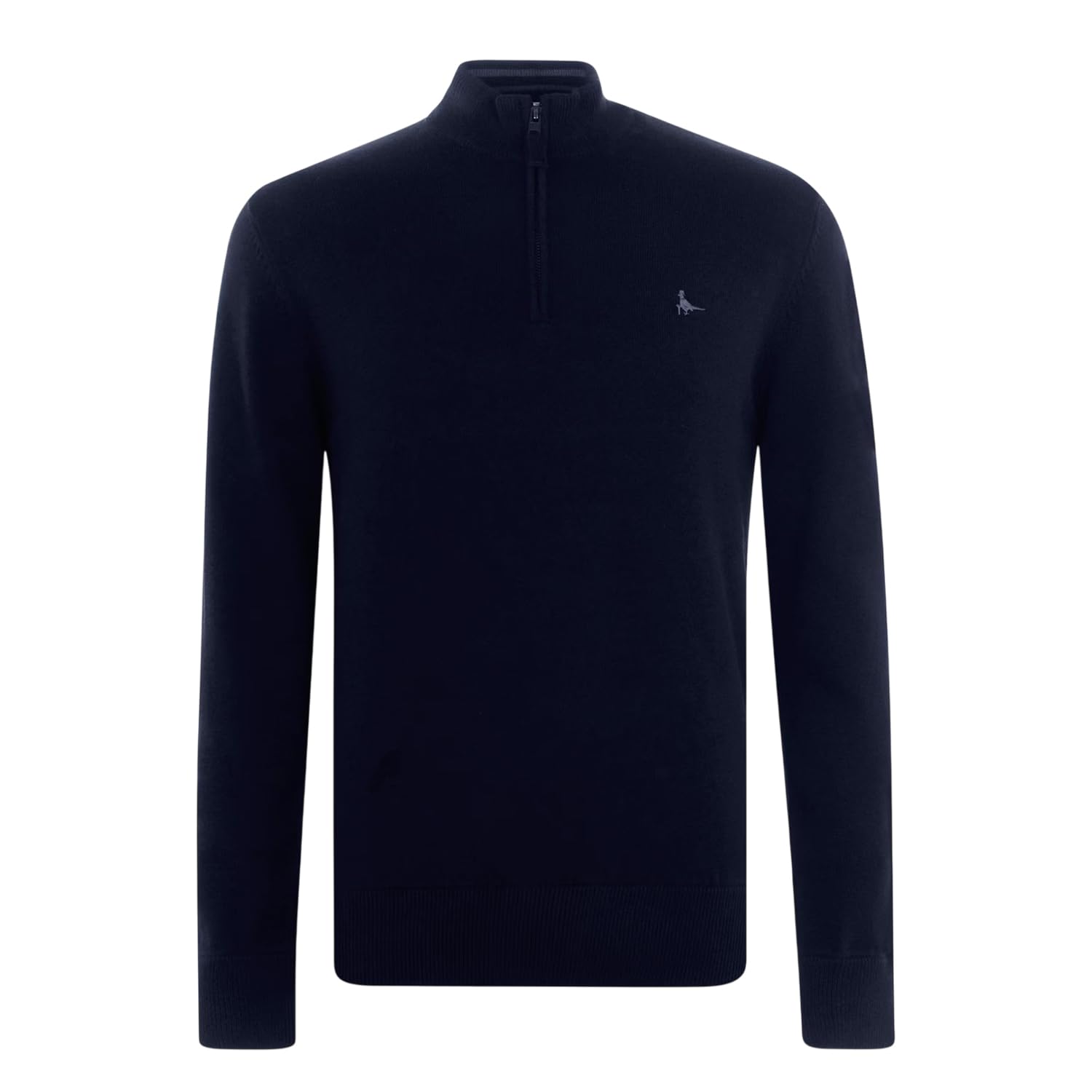 Jack Wills Men's Funnel Neck Half Zip Jumper Navy 2XL