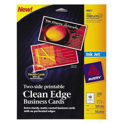 Avery Clean Edge Two-Sided Business Card (8865) : Amazon.in: Office ...