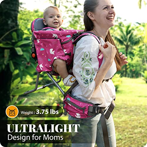 Wipha Ultralight Baby Backpack Carrier, Toddler Hiking Backpack With Safety Seat, Ergonomic Baby Hiking Backpack Carrier, Adjustable Hiking Backpack For Kids, The Lightest Hiking Baby Carrier For Mom #TOP1