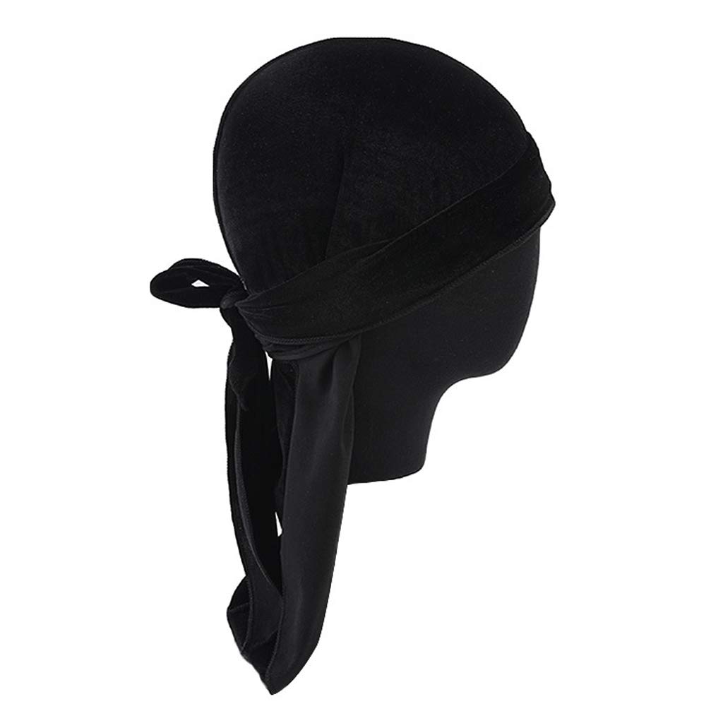 9pcs Unisex Cap Headwraps, Samt Soft Hut Kopftuch Kopfbedeckung mit Langem, Mehrfarbig