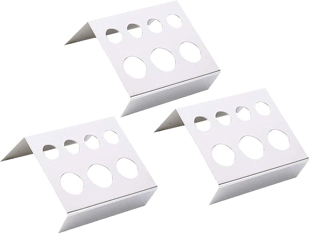 3 Pcs Tattoo Ink Cup Holder 7 Holes Stainless Steel Tattoo Pigment Cap Rack Container Holder Stand for Tattoo Makeup Tattoo Accessories Supplies