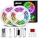 Produktbild LED-Streifen-Lichter 10M, LED-Seil Lichter 5Mx2, Multicolor Mood Lights mit 300 LEDs, IP65 wasserdicht, DIY mit Fernbedienung, LED-Streifen for Raumdecke Innen/Im Freien Weihnachtsdekoration Bonheur