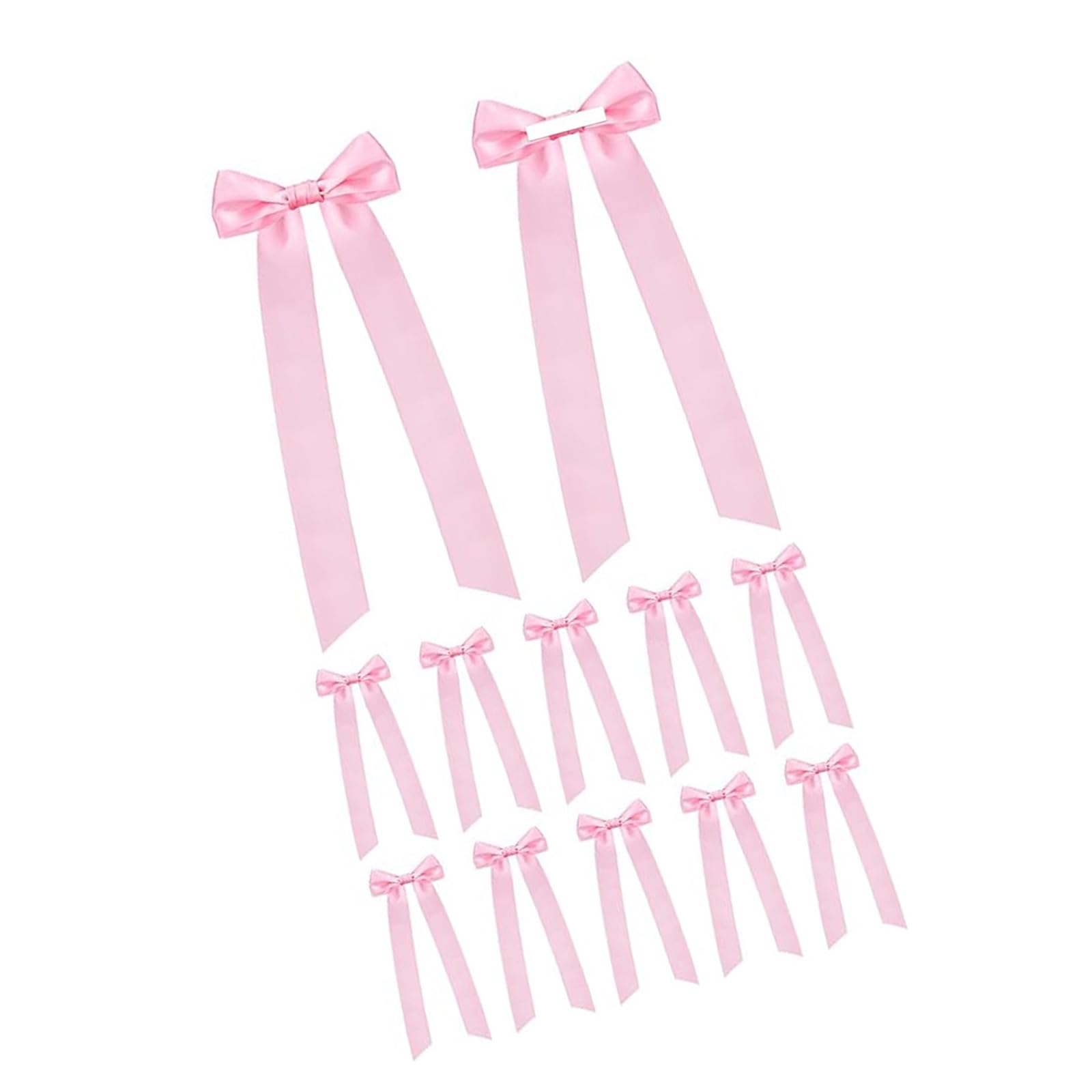 Woedpez 12Pcs Multipurpose Ribbon Bowknot Adhesive Candlestick Ornament for Wedding Bridals Shower Holiday Decoration Adhesive Ribbon