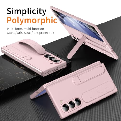 Coque intégrale Samsung Z Fold 5 antichoc rose anti-chute avec support - 2