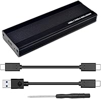 Vista 1 de JMT Carcasa SSD NVME de 3 TB PCI-E M.2 a USB 3.1 Tipo-C, adaptador de disco duro, caja externa USB C 10Gbps RTL9210 M2 M Key PCIE HDD Case para 2242