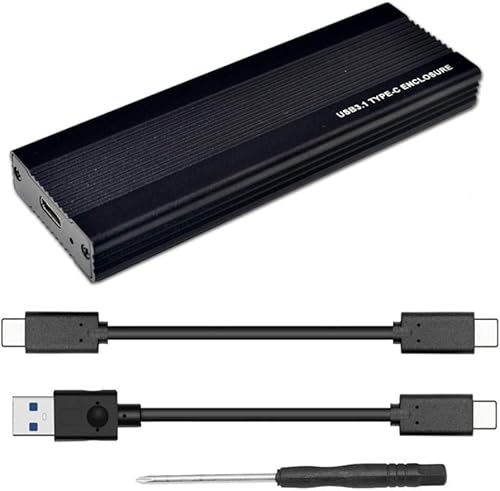 JMT Carcasa SSD NVME de 3 TB PCI-E M.2 a USB 3.1 Tipo-C, adaptador de disco duro, caja externa USB C 10Gbps RTL9210 M2 M Key PCIE HDD Case para 2242