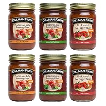 Dillman Farm 6 Piece Restaurant Style Medium Salsa Variety Pack - 3 flavors